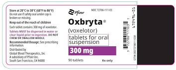 Pfizer retira Oxbryta (Voxelotor) del Mercado por Muertes.