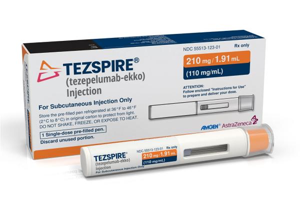 Tezspire de AstraZeneca y Amgen obtiene buenos resultados en estudio sobre Rinosinusitis.